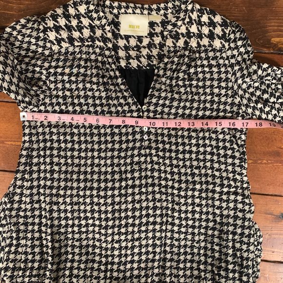 Maeve Sterling Houndstooth X-Small Drop Waist Pullover Viscose Tunic Dress EUC - Picture 13 of 15